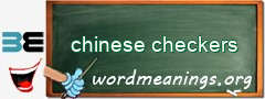 WordMeaning blackboard for chinese checkers